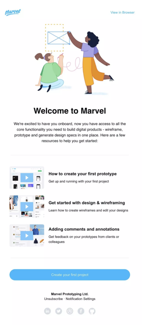 marvel wlecome email