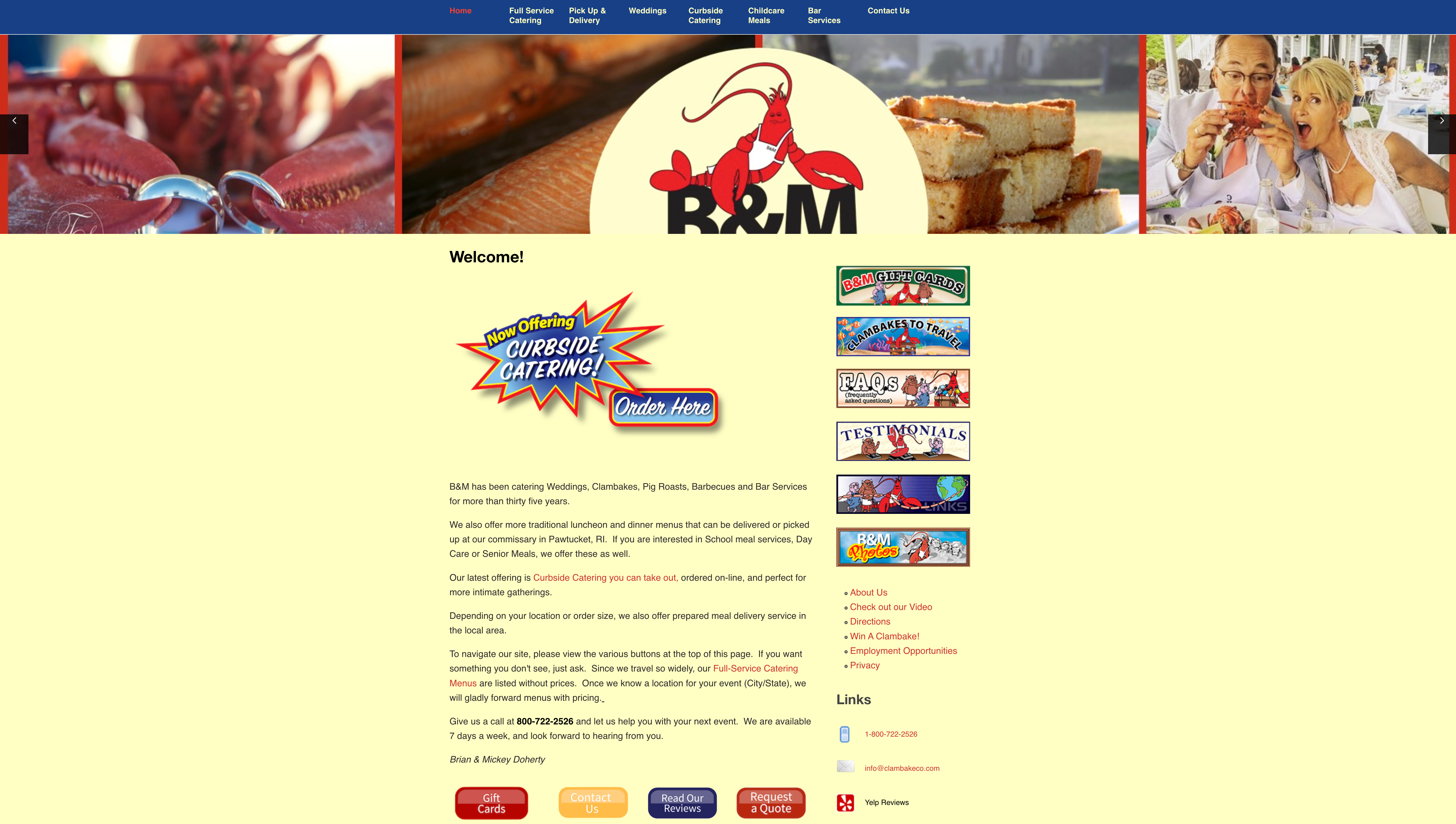 Old B&M website